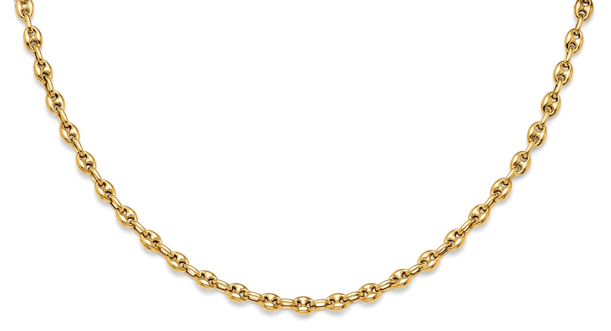 14k Italian Gold Gucci Link Chain – Solid Yellow Gold Necklace