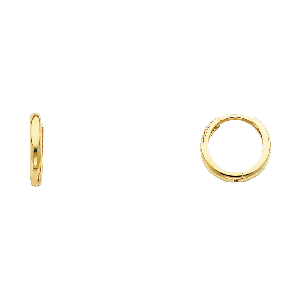 14K Gold Small Huggie Hoop Earrings β Classic Real Gold Huggies for Everyday Wear