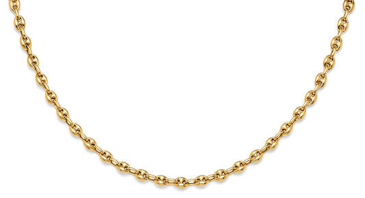 14k Italian Gold Gucci Link Chain – Solid Yellow Gold Necklace