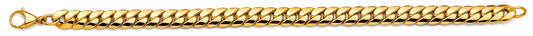14K Italian Yellow Gold Miami Cuban Link Bracelet – 7.75” Hollow