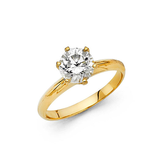 14k Pure Gold Classic Engagement Ring