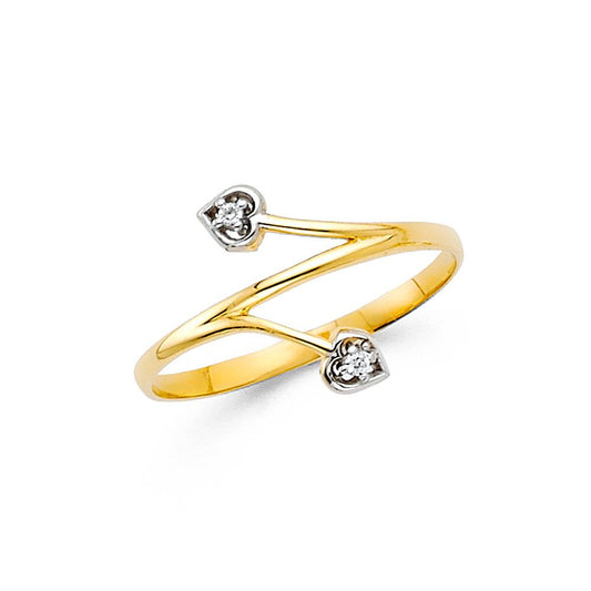 14k Pure Gold Ring with Leaves